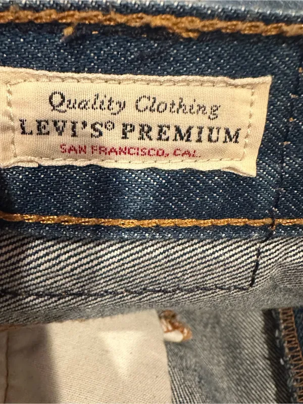 LEVIS Colorblock High-Rise MOTO SHOW TEETH ZIPPER CUFF Jeans 27 - Image 11