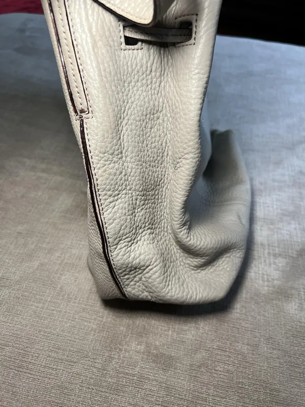 Kate Spade Bucket Bag Womens Large Beige Leather Tassel Drawstring Crossbody - Image 7