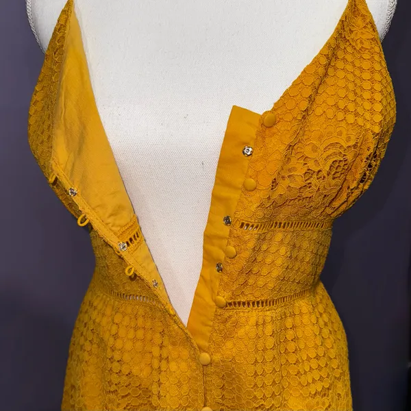 NWT Gianni Bini Mustard Lace Boho Dress - Image 11
