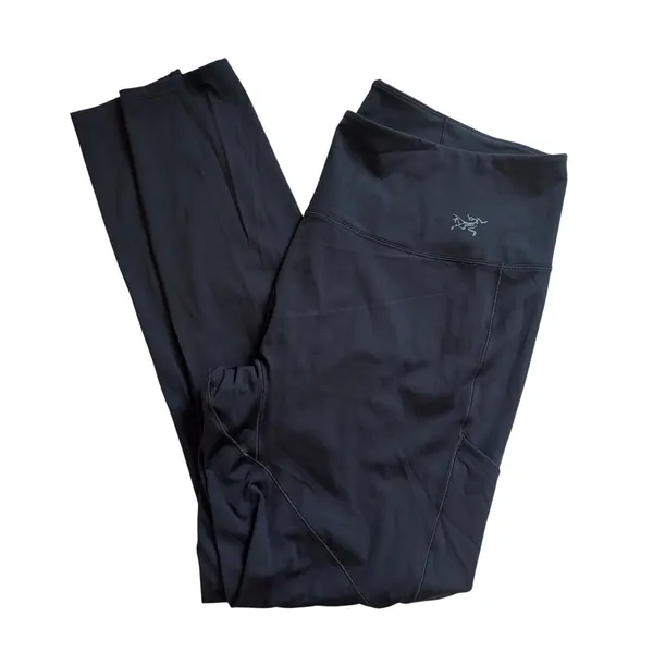 Arcteryx Essent High Rise Leggings Womens XL Black Side Pocket Hiking Tights - Image 2