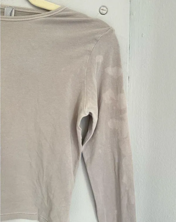 SKIMS Stone Vintage Cropped Long Sleeve S - Image 3
