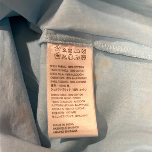 Cleobella Belinda Light Blue Mini‎ Dress large - Image 9