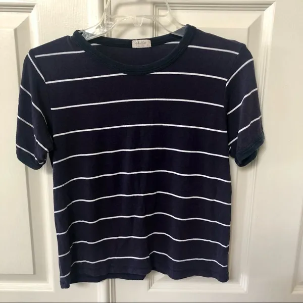 Brandy Melville blue and white striped top - Image 2