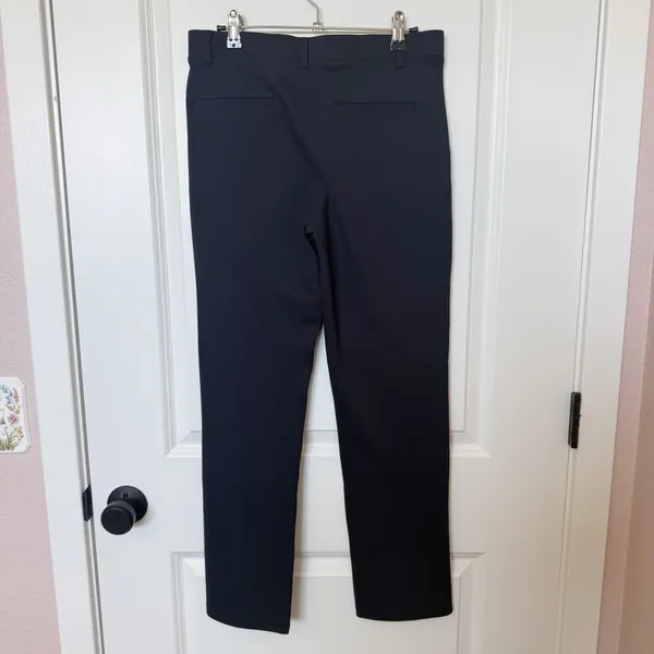 Quince Ultra Stretch Ponte Straight Leg Pants Medium Navy Classic Minimalist - Image 3