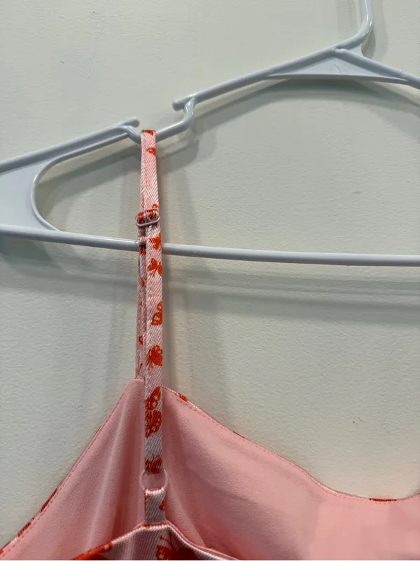 Urban Outfitters Light Pink and Orange Butterfly Print Mini Dress - Image 10