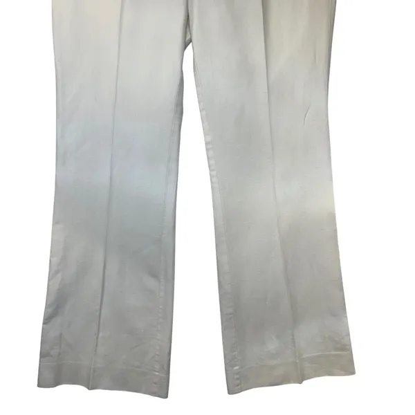 Gap Hip Slung Fit Trousers Off-white‎ Cotton Linen Wide Leg Pants 8 Regular - Image 5