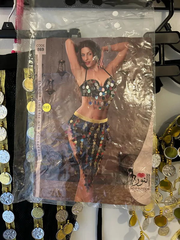 Belly Dancing Handmade Outfit Egyptian Black Size M - Image 3