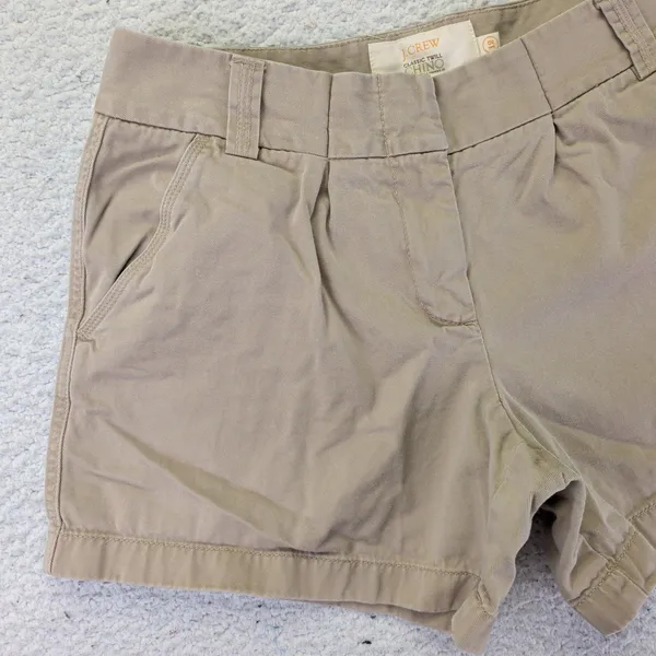J.Crew Classic Twill Chino City Fit Shorts Khaki Tan Cotton Womens Size 12‎ - Image 4