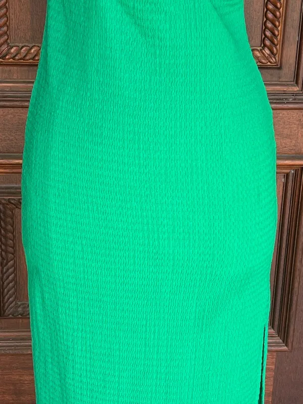 Green Cutout Maxi Dress with Spaghetti Straps - Image 5