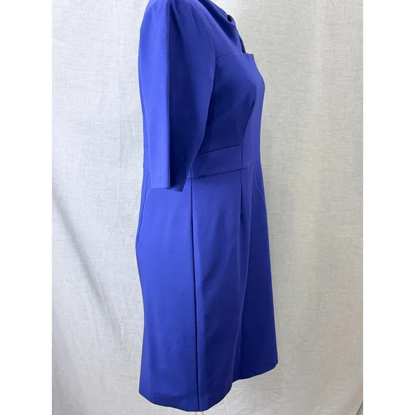Trina Turk Romanova Cobalt Blue Cutout Sheath Dress‎ Size 14 Office Wear - Image 8