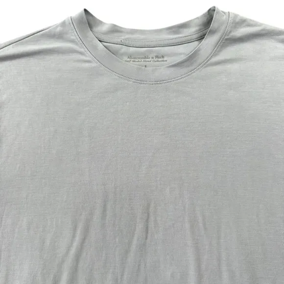 Abercrombie & Fitch AF Modal Blend‎ Collection Grey Short Sleeve Crew Neck Tee - Image 4