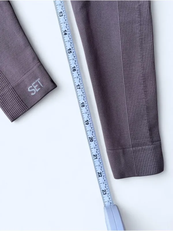 SET Active High-Waist Seamless Leggings in Mauve Activewear Yoga Pilates Gym XS - Image 4