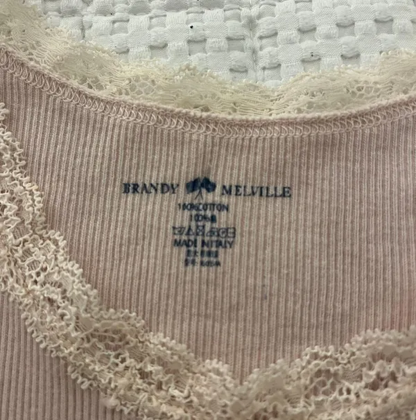 Light Pink Lace Tank Top - Image 3