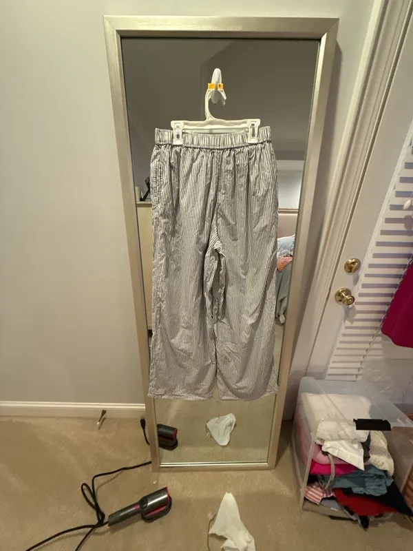 Anthropologie Striped Wide Leg Lounge Pants Size M - Image 4
