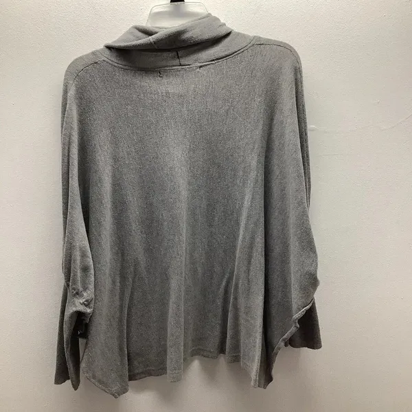 Fever Grey Knit Cowl Neck Tunic Faux Wrap Sweater Top Size Medium Preowned - Image 4