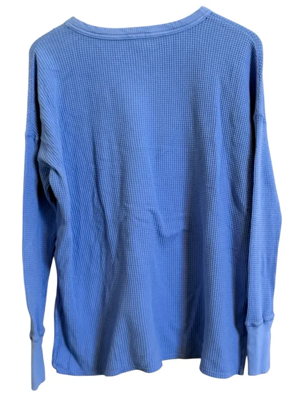 Offline by Aerie NWT Takes Two to Tango Oversized Waffle Thermal Top Blue XS - Image 3