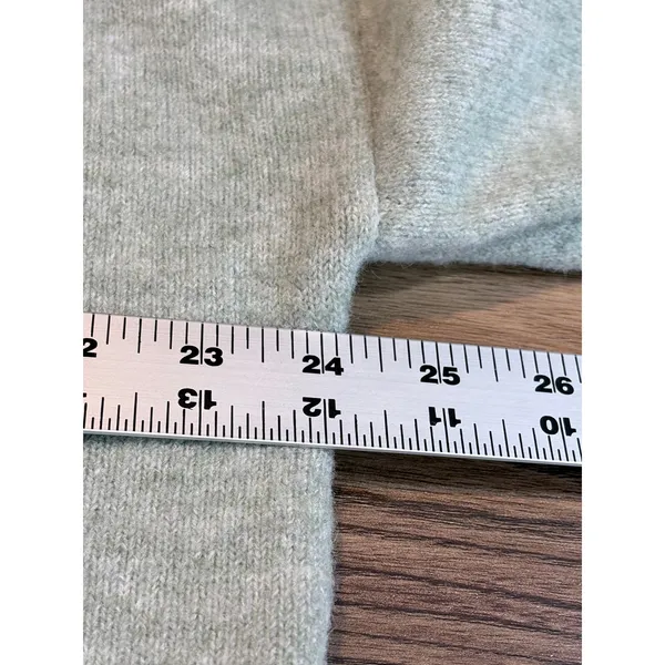 Minimalist Sage Green Mock Neck Pullover Sweater Industry L - Image 7