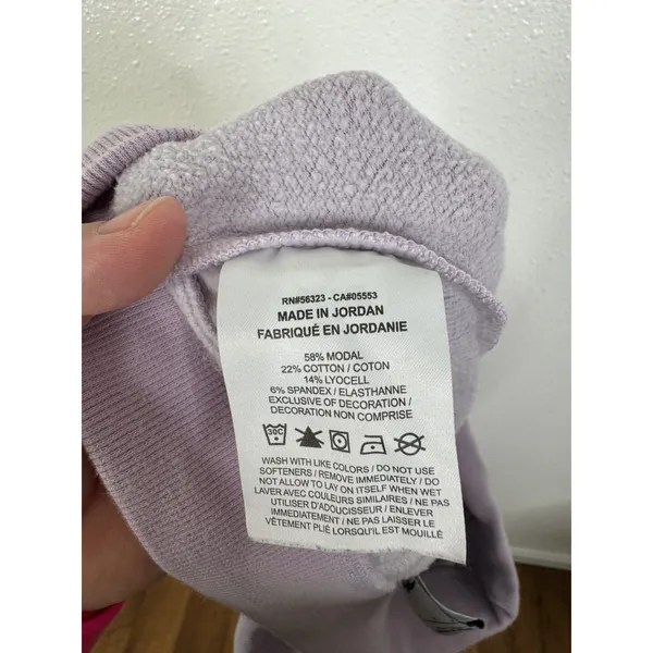 Nike Yoga Luxe Fleece Joggers Lavender Purple Sweatpants DN0936-530 Medium - Image 4