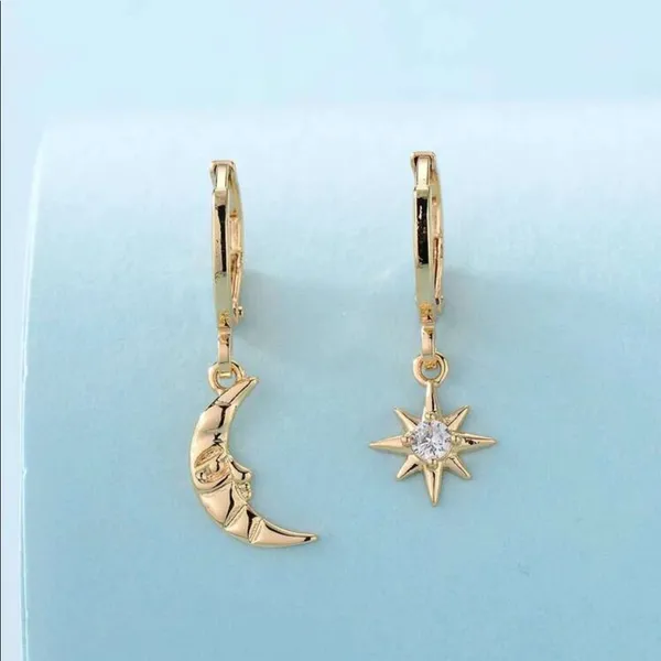 Mystical Moon & Star gold earrings rated 5 stars! - Image 2