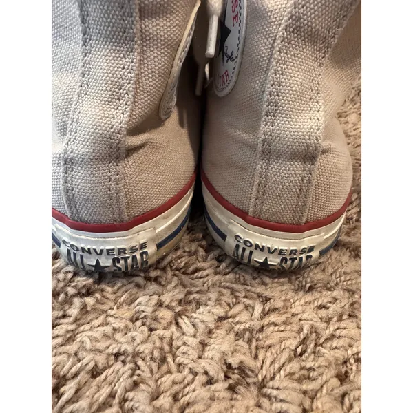 Converse Chuck Taylor All Star High Top Sneakers Women's 6.5 Beige Tan Canvas - Image 7