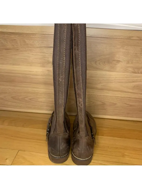 Earth Mira Round Toe High Shaft Brown Casual Boots - Size 6.5 - Image 9