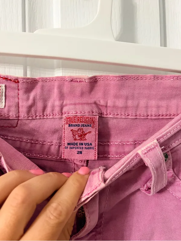 True Religion Pink Skinny Jeans - Image 8