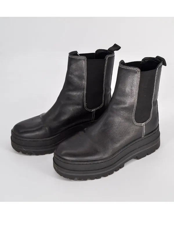 Marc Fisher LTD Patrick Chelsea Lug Sole Boots Black Leather 8.5 - Image 7