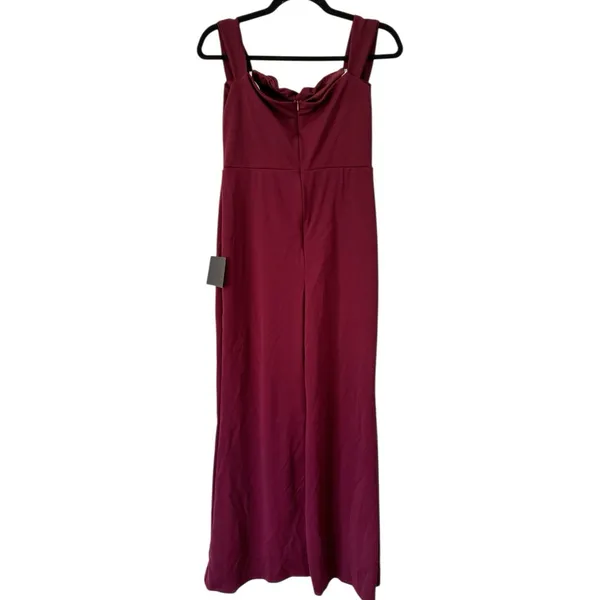 NWT Lulus Off The Shoulder Burgundy Maxi Dress Size Large - Image 2
