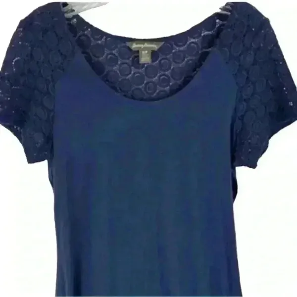 Tommy Bahama Women's Navy Blue Lace Dress‎ Swim Coverup Size Small - Image 12