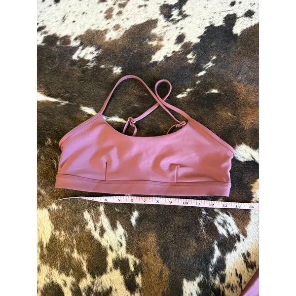 Alo 7/8‎ High-Waist Airlift Legging Airlift Intrigue Bra Set S/M Pink Wild Rose - Image 8