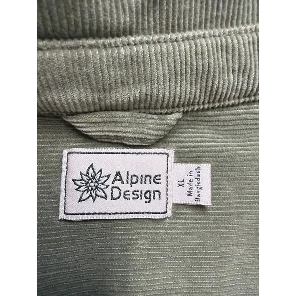 Alpine Design Womens XL Corduroy Button Down Shirt Olive Haze Green ADW24301 NWT - Image 3