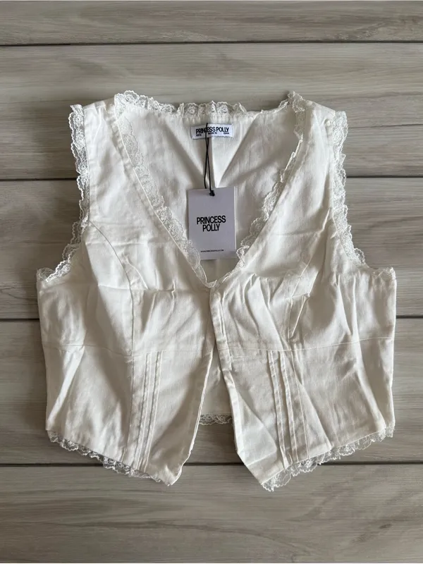 Princess Polly Silvanna Top White Size 12 NWT IN PACKAGE - Image 5