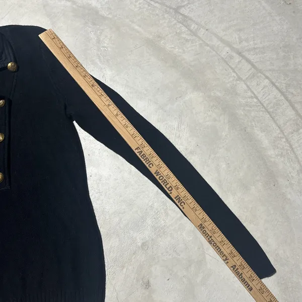 Ralph Lauren SZ S Black Cotton Sgt Peppers Nautical Crest Pullover Sweater - Image 7