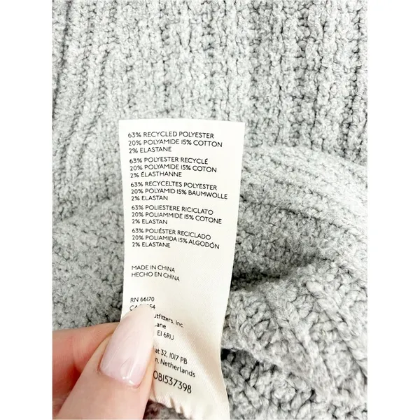 Free People Colorado 1/2 Zip Pullover Sweater Women's S‎ Gray Cozy - Image 6