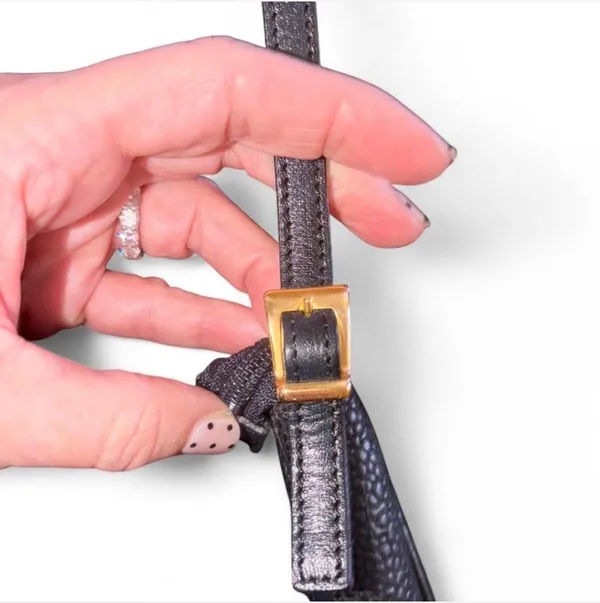 Black Leather Shoulder Bag - Image 6