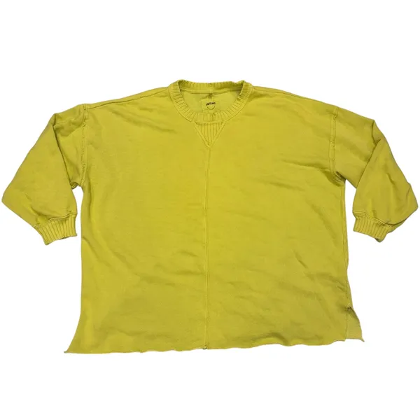 Aerie Lime Green Down To Earth Staying Kind Feeling Cool Oversized Sweatshirt XS - Image 5