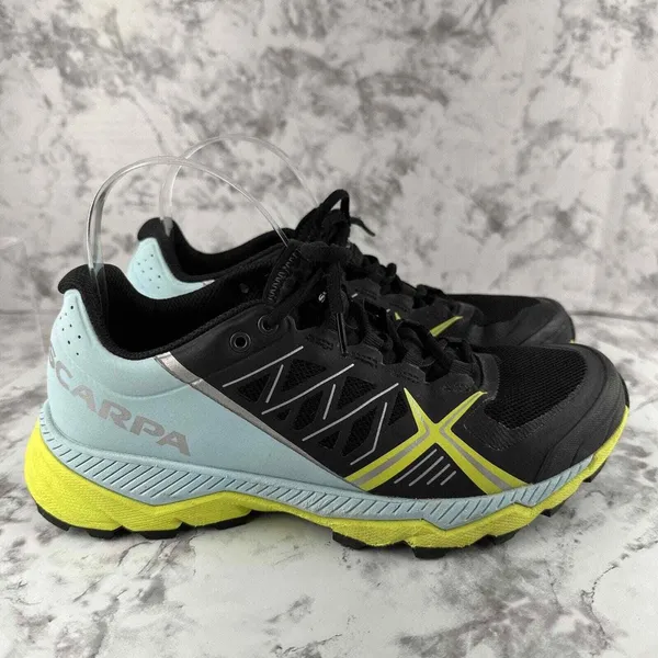 Scarpa Spin RS8 Trail Runner Sneaker Womens 7.5 Black Blue Ergonomic Hiking Shoe - Image 5