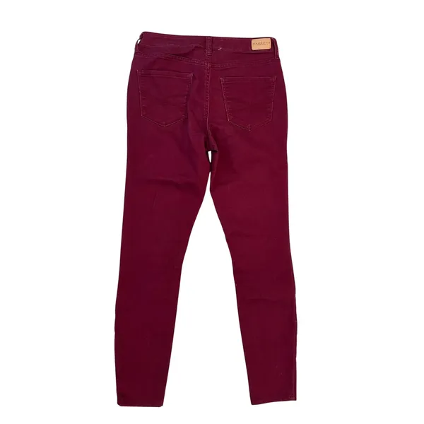 Aeropostale Womens Burgundy Skinny Jeans Maroon Stretch Denim Pants Size 4/27R - Image 2