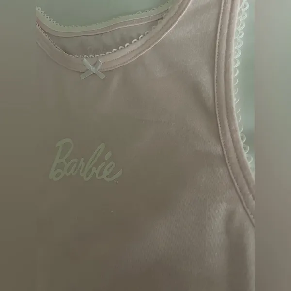 NWT Barbie Light Pink Tee with Inspiring Stories Tag size M - Image 4