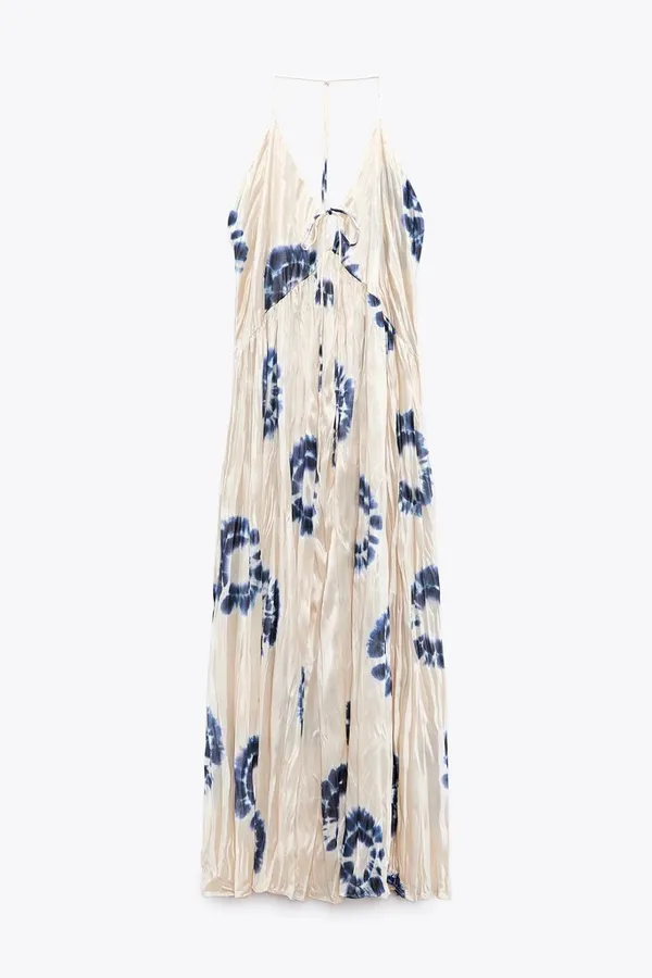 Zara dress maxi oversize fit boho blogger prints casual summer vacation wedding - Image 8