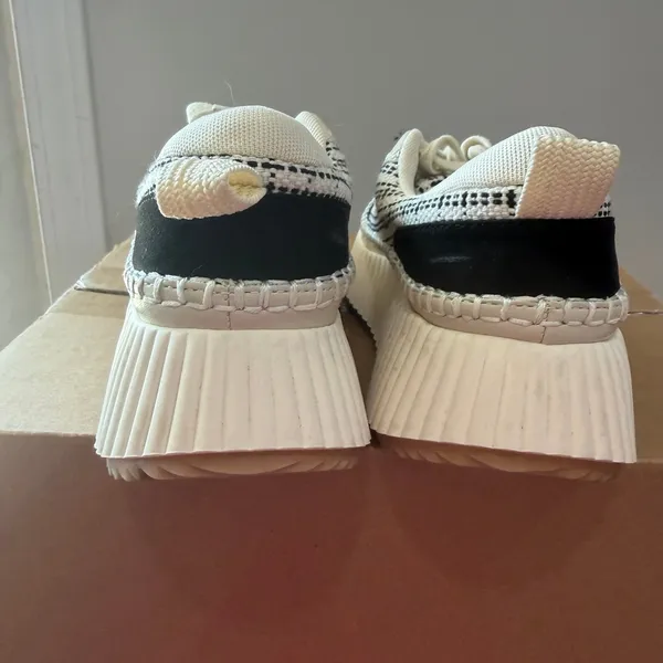 Dolce Vita Womens Platform Wedge Sneakers Tweed Size 7 Denae Casual - Image 4