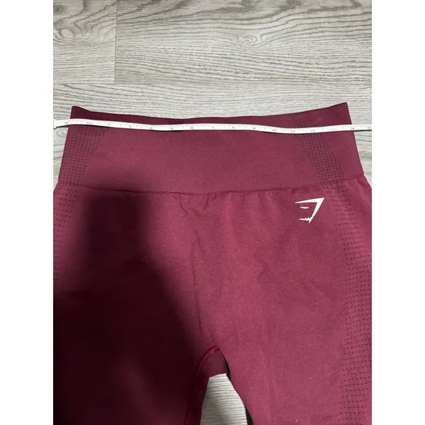 Gymshark Burgundy Red‎ Seamless High Waisted Workout Leggings size XL Gym - Image 4