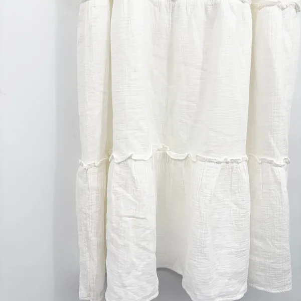 Pomander Place Tuckernuck Womens White Morgan Ruffle Tiered Gauze Mini Dress XL - Image 4