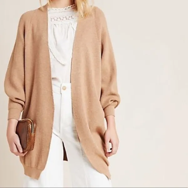 Anthropologie Akemi + Kin Petra‎ Cardigan Sweater in Honey One Size - Image 6
