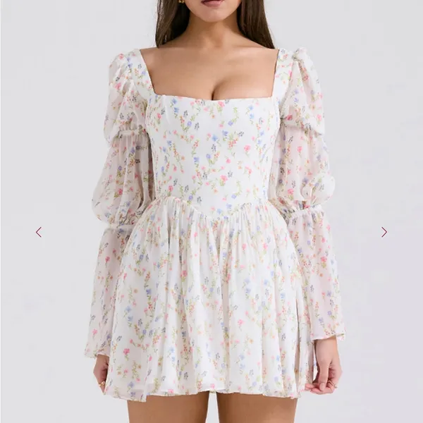 House of CB Floral Long Sleeve Dress - Image 2