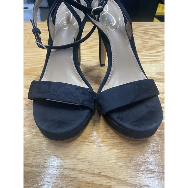 Sam Edelman Orchid Pumps Women's Size 7 Black Suede Preppy Stiletto Heels S60 - Image 2