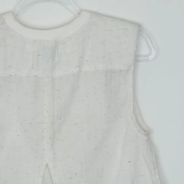 Urban Outfitters BDG Womens Sleeveless Speckled Crop Tank‎ Top Size S White Slit - Image 7