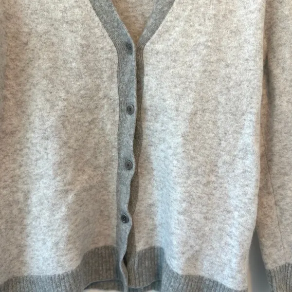 Athleta Women's Grey Westlake Merino Wool Blend Cardigan‎ Sweater Size Small - Image 5