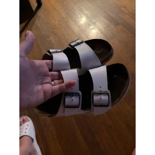 Birkenstock Arizona sandals two straps with adjustable buckles white 39 - Image 3