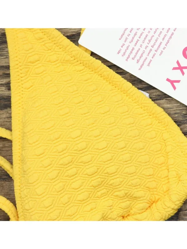 NWT Roxy Haleiwa Built Swim Bikini Top Juniors 19810860313 Golden Rod Gold S - Image 6